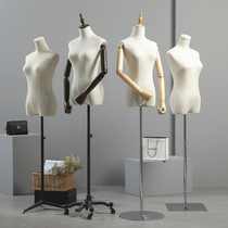 High-end model props female half-length wedding dress womens clothing store window display stand Korean version of the photo full body table