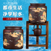 Ixing purple sand water tank water storage tank with tap ceramic filter water storage tank Home size Number of water pumped tea bucket