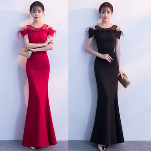 Evening dress new style slim fish tail long elegant fashion dress 