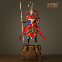 Copper master Sun Wukong Copper monkey All copper ornaments Fighting Buddha statue Home decoration crafts Great Sage of Qi Heaven