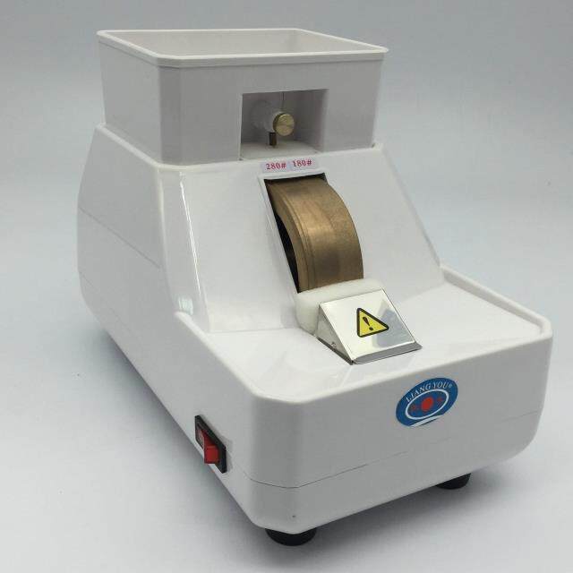 良友5e35wv双支架手磨机镜片抛边机磨边机带v槽倒边机眼镜店设备