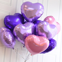 Balloon birthday decoration love heart-shaped aluminum film helium balloon steam stadium scene layout shop New Year Valentines Day