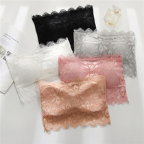 Summer thin lace wipes breast anti-discharge outer penetration transparent shoulder strap new inside with small bras gathered underwear