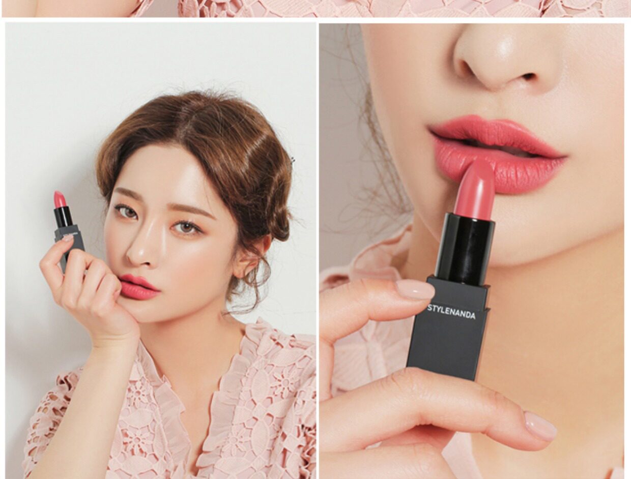 韩国新款3ce棕红豆沙复古红口红902-906 907 908 909 216显色唇膏