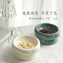 Ceramic Cat Bowls Cat dwarf feet Petal Bowl with high foot Neck Care and Bowl Water Bowls snacks Canned Bowl Pet Supplies