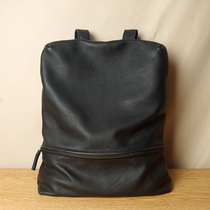 Simple leather womens backpack soft leather backpack original handmade 2021 new niche head leather backpack