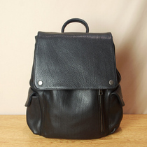 Flip cover large capacity Men Mens shoulder bag leather mens backpack head layer cowhide 2021 new leather schoolbag