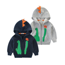 Boy hooded coat spring and autumn 2020 childrens clothing new baby knitted coat childrens coat spring cardigan tide