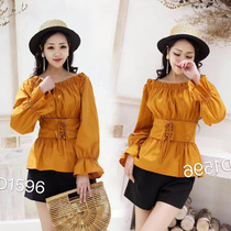 Fat sister plus size womens autumn clothing 2021 new micro fat mm foreign-style base shirt stash meat slim coat age reduction tide