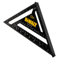 Woodworking decoration Triangle ruler Aluminum alloy angle ruler Metric 30cm protractor High precision angle ruler