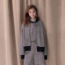 OAmasch Flag 2021 Spring and Autumn New Casual Striped Jacket Short Coat 5400143-8078022-001