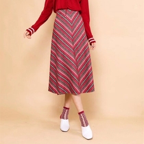 New brother 2021 Spring and Autumn New striped wool skirt children 1200162-7p00735-001