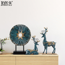 Creative couple deer ornaments living room entrance wine cabinet bedroom home decoration office decoration accessories wedding gift