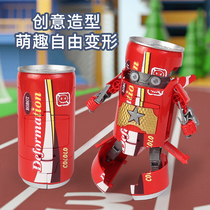 Online Red Creative Shapewater Warrior Warrior to Small Car Robotics Model Boy Child Boy Toys