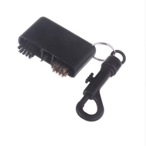 Golf triple brush with brush and club brush