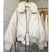 Down Jacket Womens new womens fox fur collar loose Joker winter student jacket bread jacket