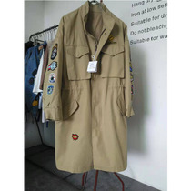 Trench coat women 2019 new womens loose long loose drawstring waist thin autumn coat