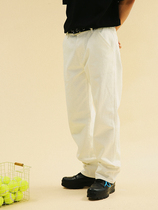 Candymade 21SS Tennis smiley series white simple mushroom embroidery all-match casual loose trousers