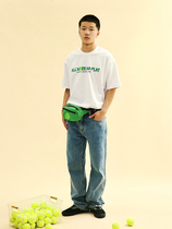 Candymade 21SS tennis smiley series black and white tennis flocking wild casual short-sleeved T-shirt