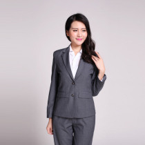 Autumn Businesswear Women's Suit Suit Spring Autumn Slim Women's Suit Interview Formal Workwear Dark Grey