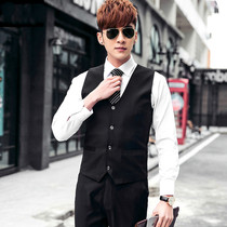 men's autumn korean style business casual formal suit vest