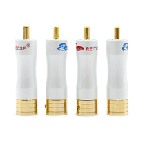 REITICCSE Thunder Plated RCA Head Frequency Signal Line RCA plug Audio AV Lotus Connector