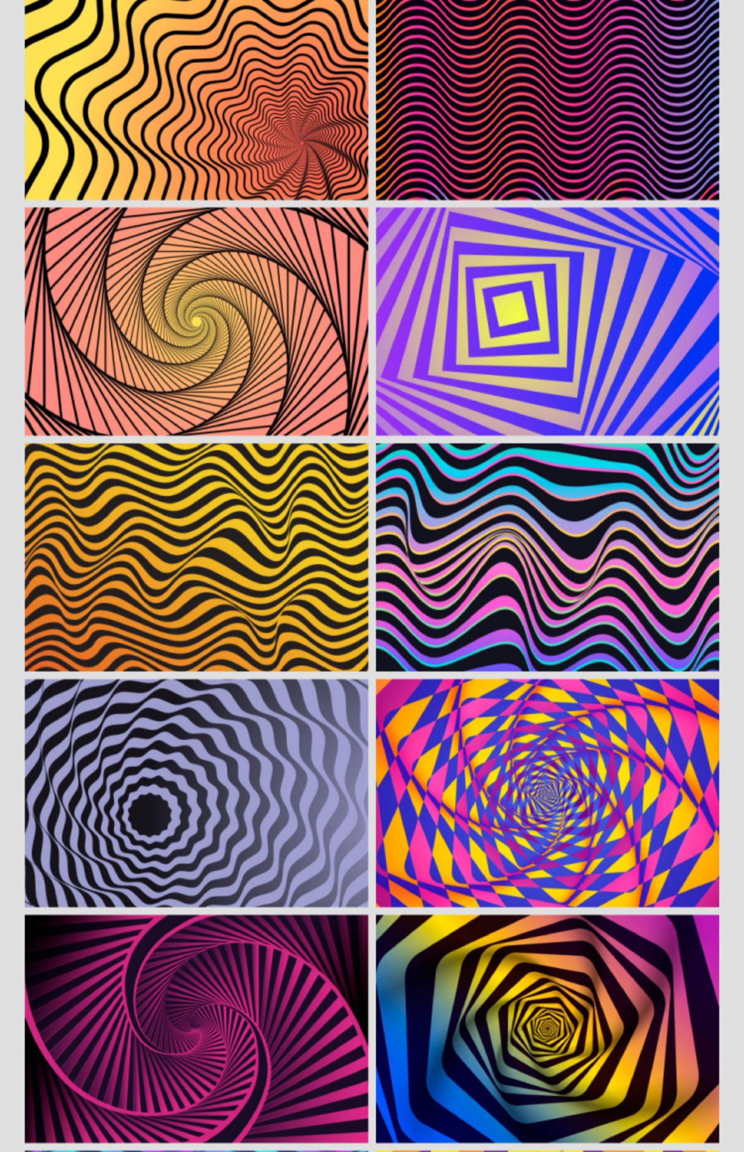 矢量图迷幻视错觉几何线条抽象螺旋背景构成图案平面ai设计素材