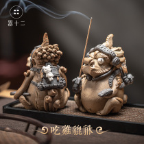 Twelve eating chicken Lucky Tea pet tea table ornaments boutique can raise personality creative opening birthday gift