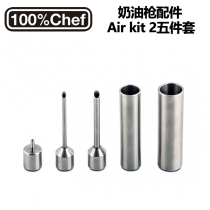 100% Chef original imported Air Kit 2 stainless steel cream gun accessories set instillation tool