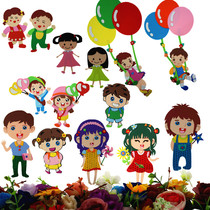 Kindergarten decoration three-dimensional wall stickers foam cartoon characters classroom corridor environment layout materials blackboard newspaper stickers