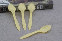 Plastic small spoon big spoon big soup beige small soup 80 sand ice spoon disposable tableware