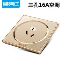 Type 86 wall switch socket panel water heater air conditioner 16a A special three-hole household air conditioner power socket