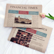 Retro original imported newspaper nostalgic pink newspaper randomly do not repeat 3kg packed INS newspaper learning