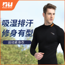 nu iron man golf tights men and women long sleeve t-shirt iron man triple sweat wicking sports moisture absorbing quick dry clothes