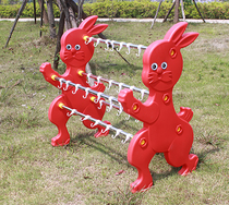 Kindergarten environmental protection plastic stainless steel towel rack childrens toilet double layer thickening multi-function