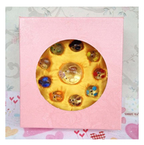 Crystal glass piggy gives friends girlfriends and classmates cute gifts with a box of 10