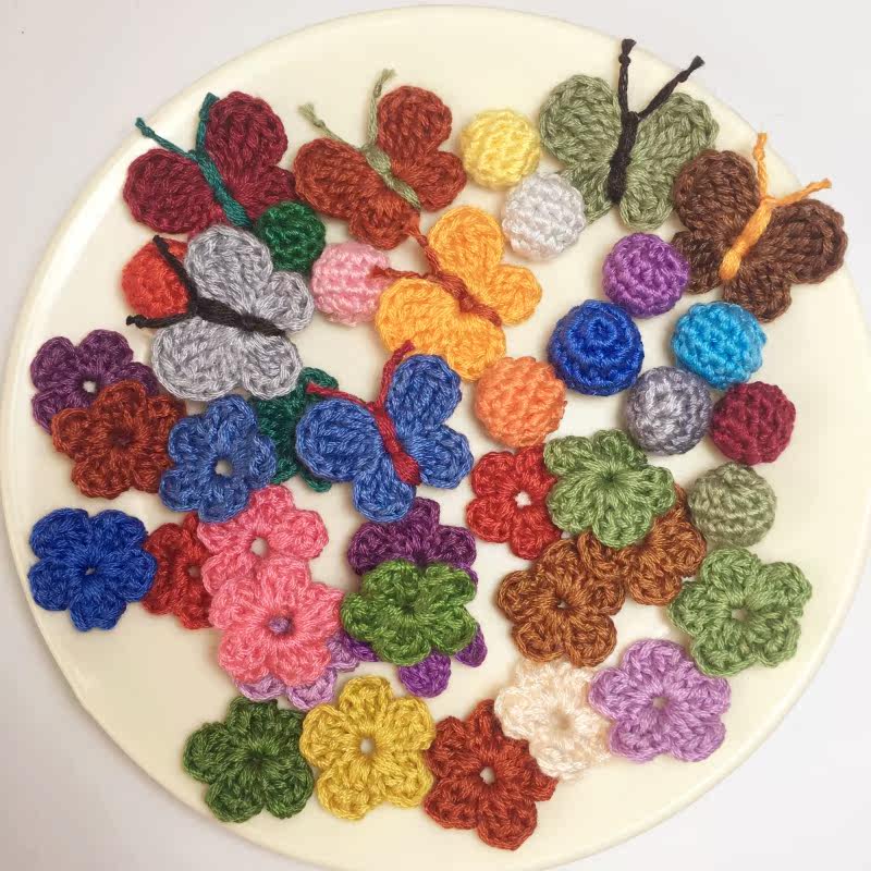 手工diy原版进口丝线 钩针胸针耳坠耳环发饰品编织毛线24色绣线