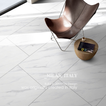 Concise Modern Fish Belly White Marble Through Body Tiles 800x800 Full Porcelain Ground Floor Brick New Living Room Kitchen