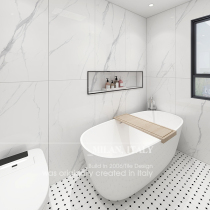 Carala white body marble tile jazz white living room bathroom floor tiles full tile 600x1200