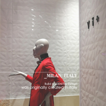 Personality tile floor tiles clothing store white background wall tiles simple modern Nordic balcony brick 300x600 shop