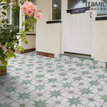 Nordic simple kitchen and bathroom floor tiles American vintage tiles porch tiles balcony cement tiles 200