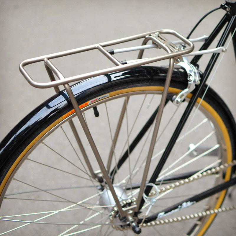 26寸复古自行车后货架衣包架尾架定款304不锈钢适用永久c北山货架