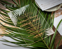 Customized small fresh and simple wedding transparent acrylic invitation card Mori leaf wedding invitation letter