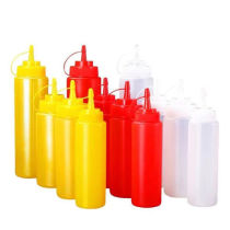 Squeeze Sauce Bottle Tomato Salad Dressing Transparent Plastic Tip Squeeze Type Commercial Oyster Oil Pot Honey Seasoning Sauce Bottle