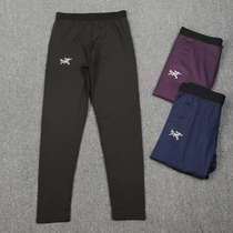 High elasticity autumn and winter mens foreign trade quick-drying plus velvet warm base running training sports tight compression fitness pants