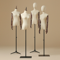 Clothing store model props female window half-length clothes display stand high-end fake human body wedding model stand