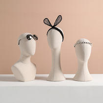 Clothing store window display decoration props womens clothing store dummy head mold bag cloth head silk towel rack scarf display rack