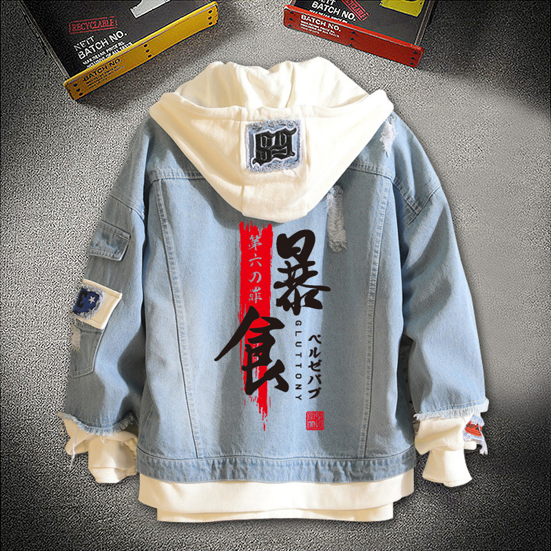 Seven Deadly Sins Hooded Sweater Male Spring and Autumn Seven Original sin seven major sins arrogant lust anime surrounding cowboy couple jacket