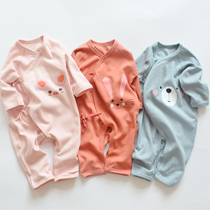 Baby's Siamese Clothes Spring and Autumn Newborn Butterfly Clothes Pajamas for Newborn Baby's Dress Cotton Long Sleeve Ha Clothes