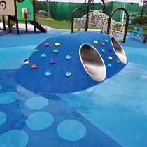 Outdoor large stainless steel slide flat drilling tunnel children climbing kindergarten amusement equipment manufacturer customization